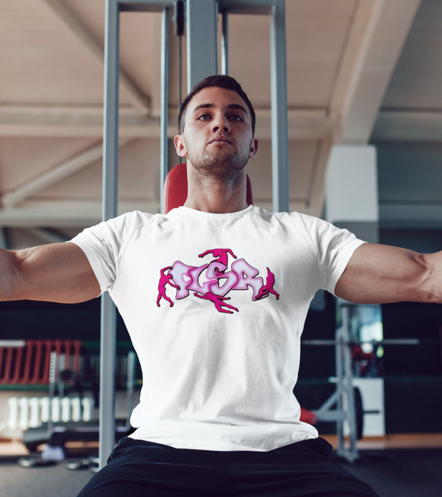 Flsr Figures Climbing Pink Graffiti T-Shirt