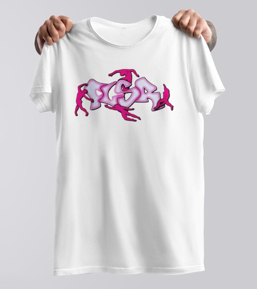 Flsr Figures Climbing Pink Graffiti T-Shirt