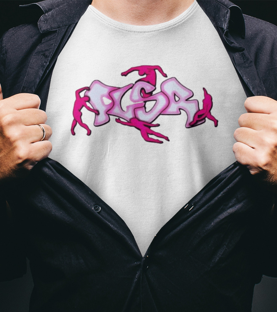 Flsr Figures Climbing Pink Graffiti T-Shirt