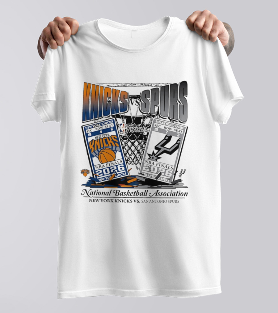 New York Knicks Vs San Antonio Spurs NBA Finals Tickets 2026 National Basketball Association T-Shirt