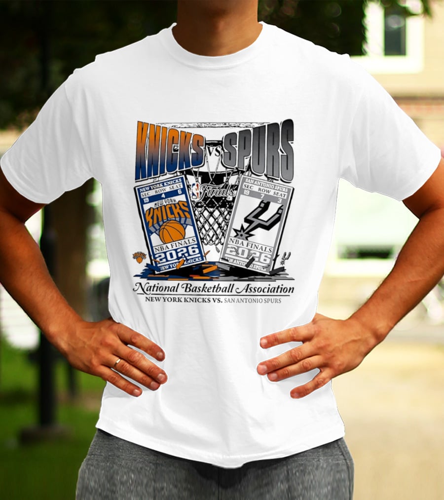 New York Knicks Vs San Antonio Spurs NBA Finals Tickets 2026 National Basketball Association T-Shirt