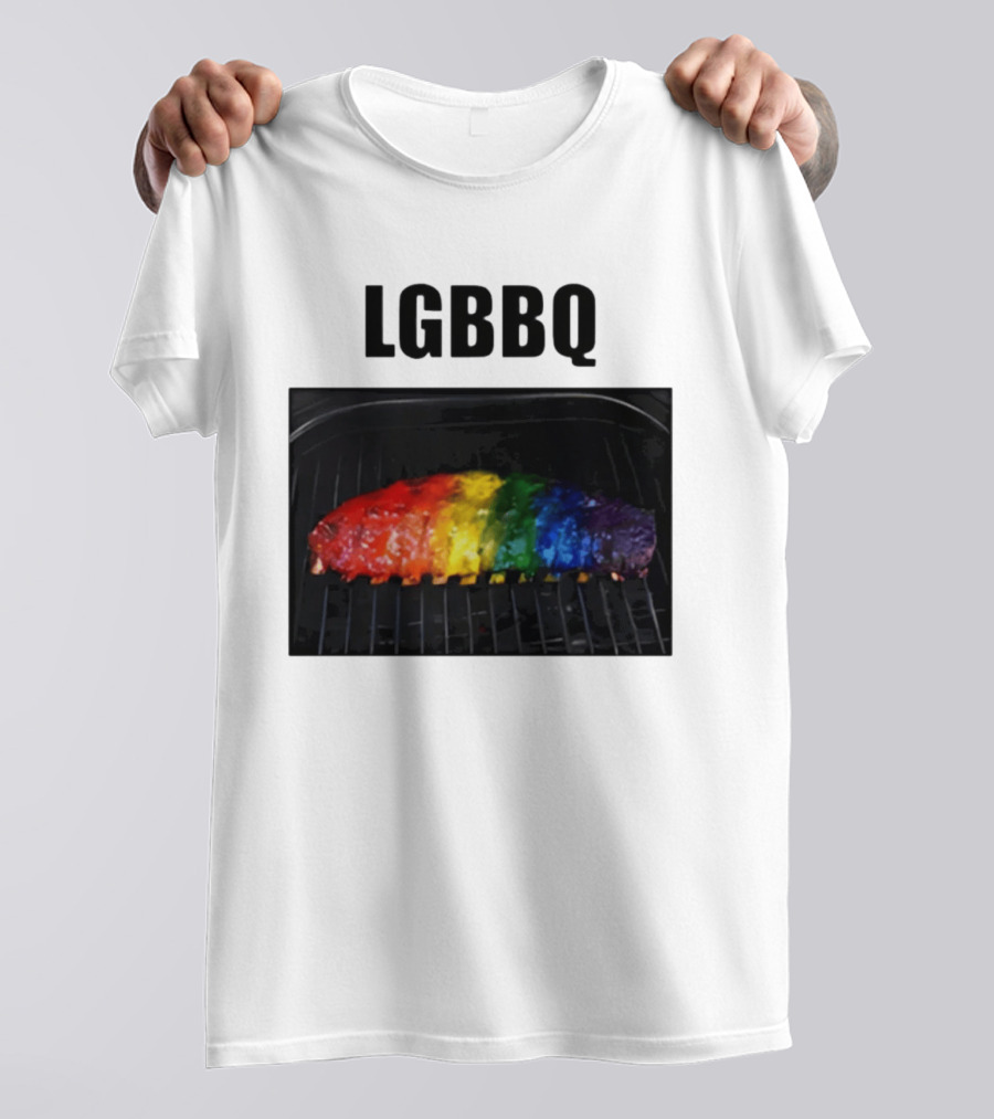 LGBBQ Rainbow Ribs LGBTQ BBQ T-Shirt