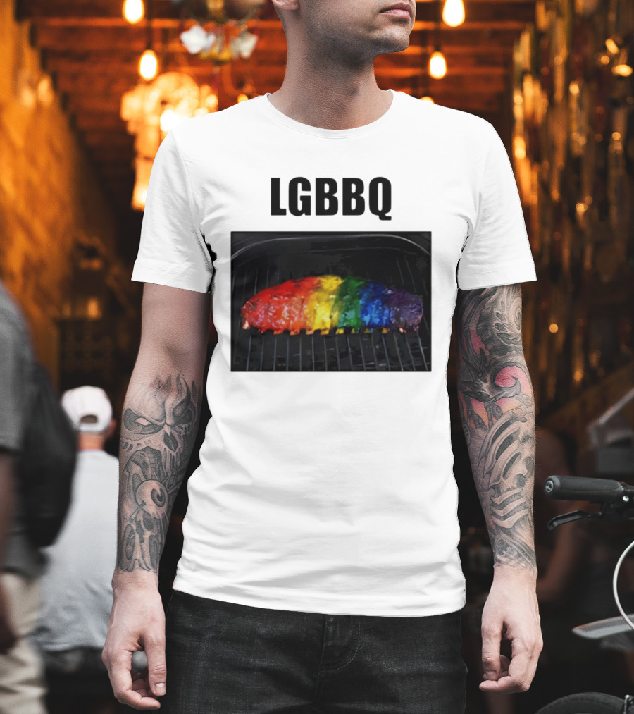 LGBBQ Rainbow Ribs LGBTQ BBQ T-Shirt