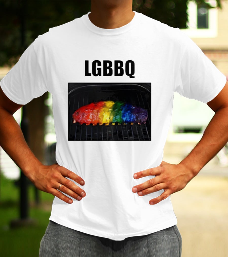 LGBBQ Rainbow Ribs LGBTQ BBQ T-Shirt