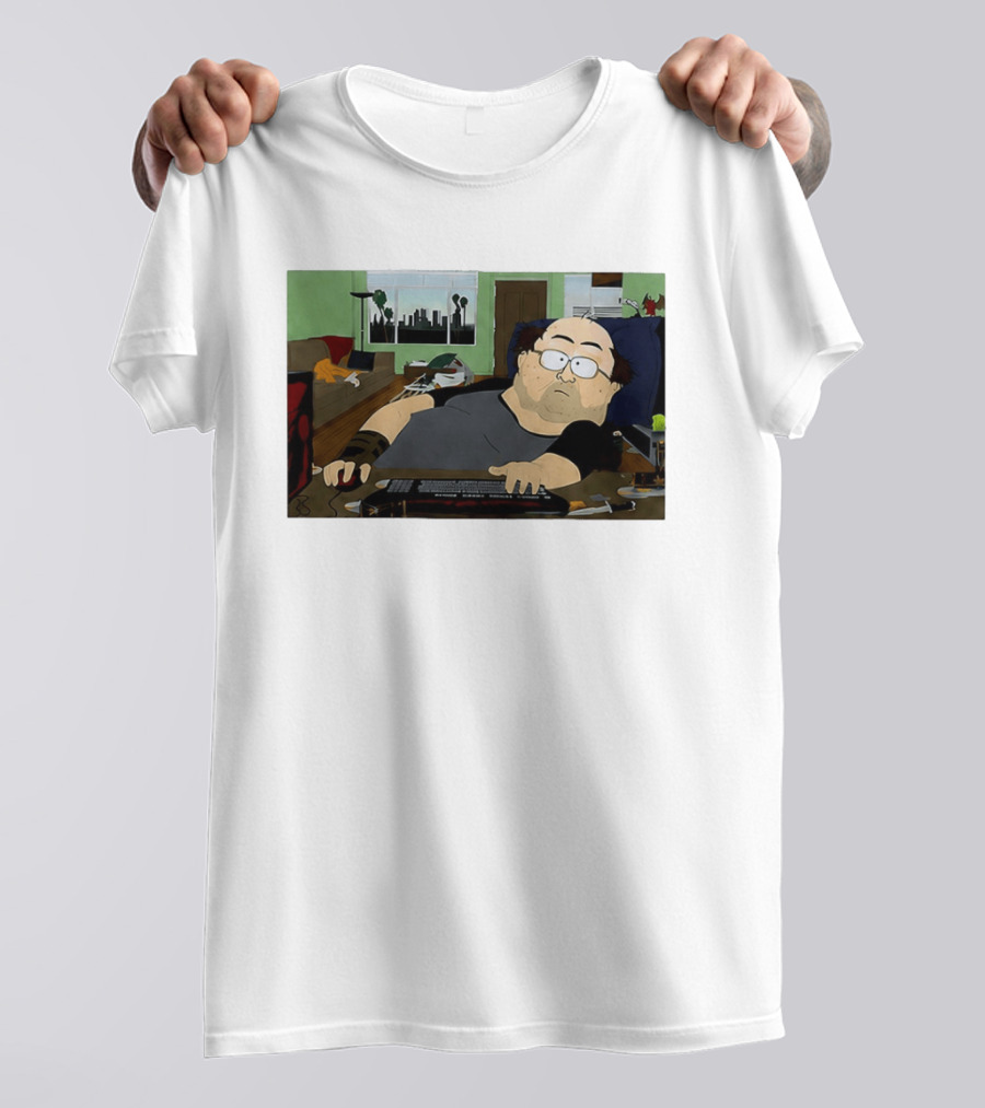 Gamer South Park Meme Online Gaming Guy Couch Scene T-Shirt