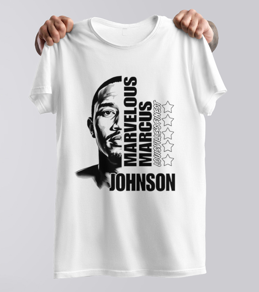Marvelous Marcus Johnson Louisville's Finest Five Stars T-Shirt