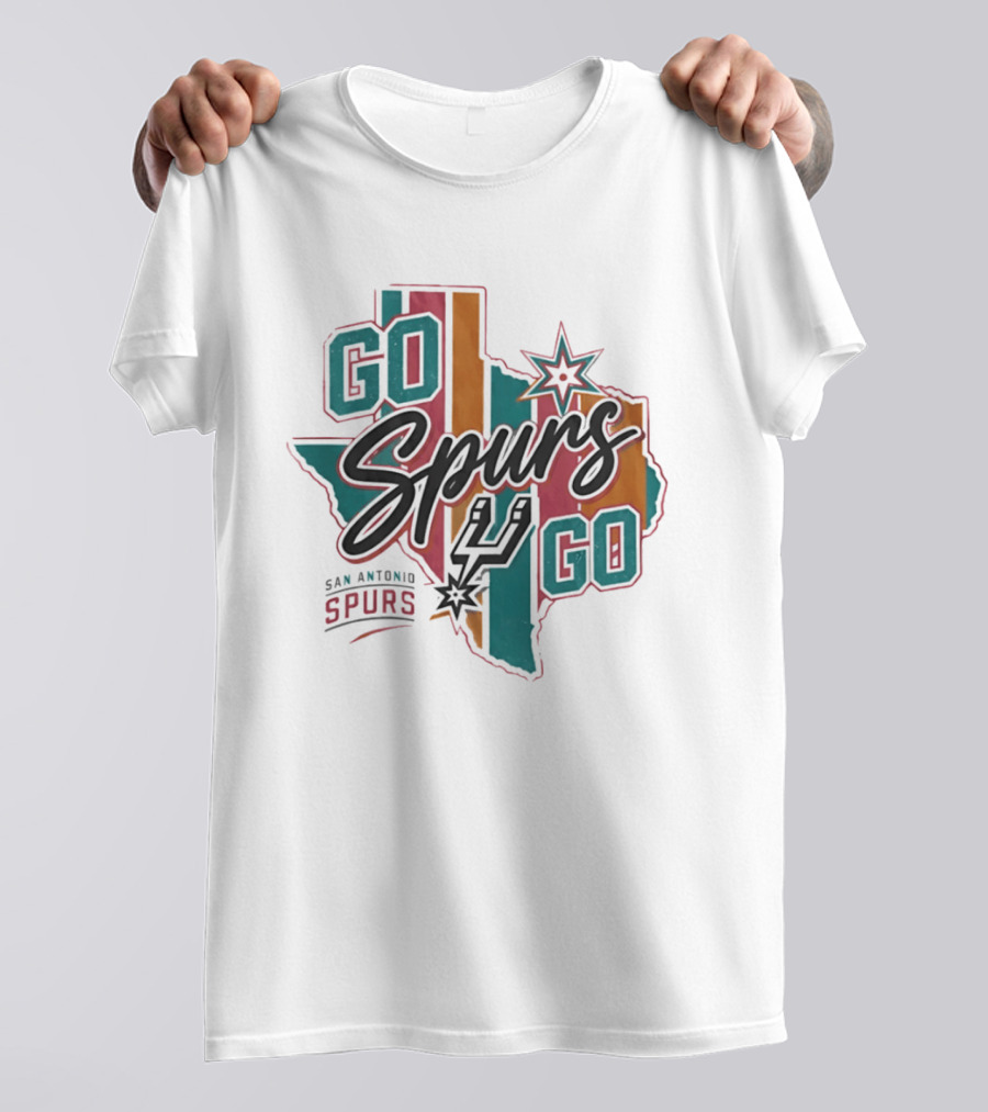 Go Spurs Go San Antonio Spurs Game Day Texas Map T-Shirt