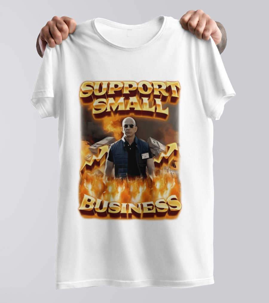 Support Small Business Man On Fire Symbolizing Success T-Shirt