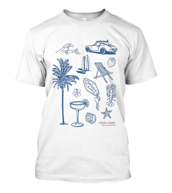 The Coastal Sheer 2026 Summer Collection Palm Waves Surfing Suntanning Chilling Ocean Daze Adventure T-Shirt