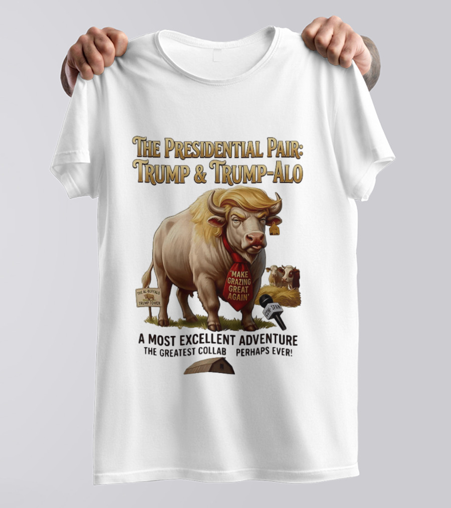 The Presidential Pair Trump And Trump Alo Make Grazing Great Again Adventure T-Shirt