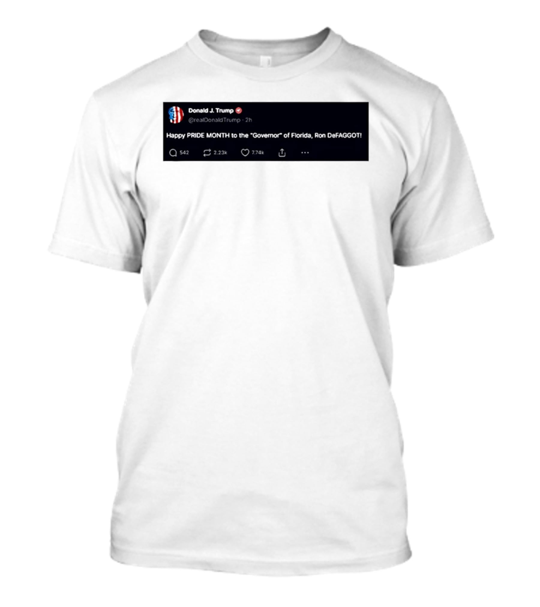 Donald Trump Happy PRIDE MONTH To The Governor Of Florida Ron DeFAGGOT T-Shirt