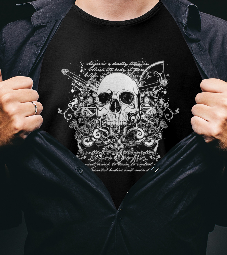 Ager Is A Deadly Toxin Skull Axe T-Shirt