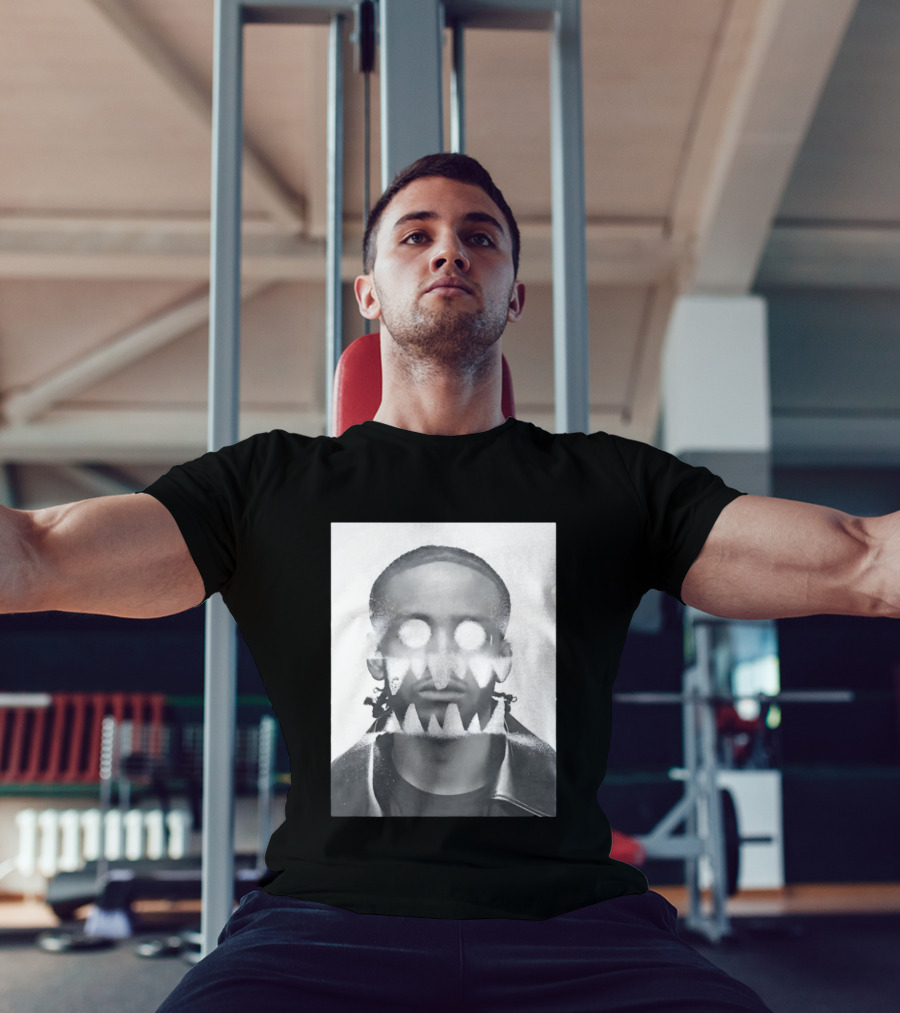 Astro Surreal Man Glowing Eyes Sharp Teeth T-Shirt