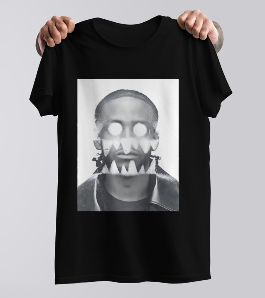 Astro Surreal Man Glowing Eyes Sharp Teeth T-Shirt