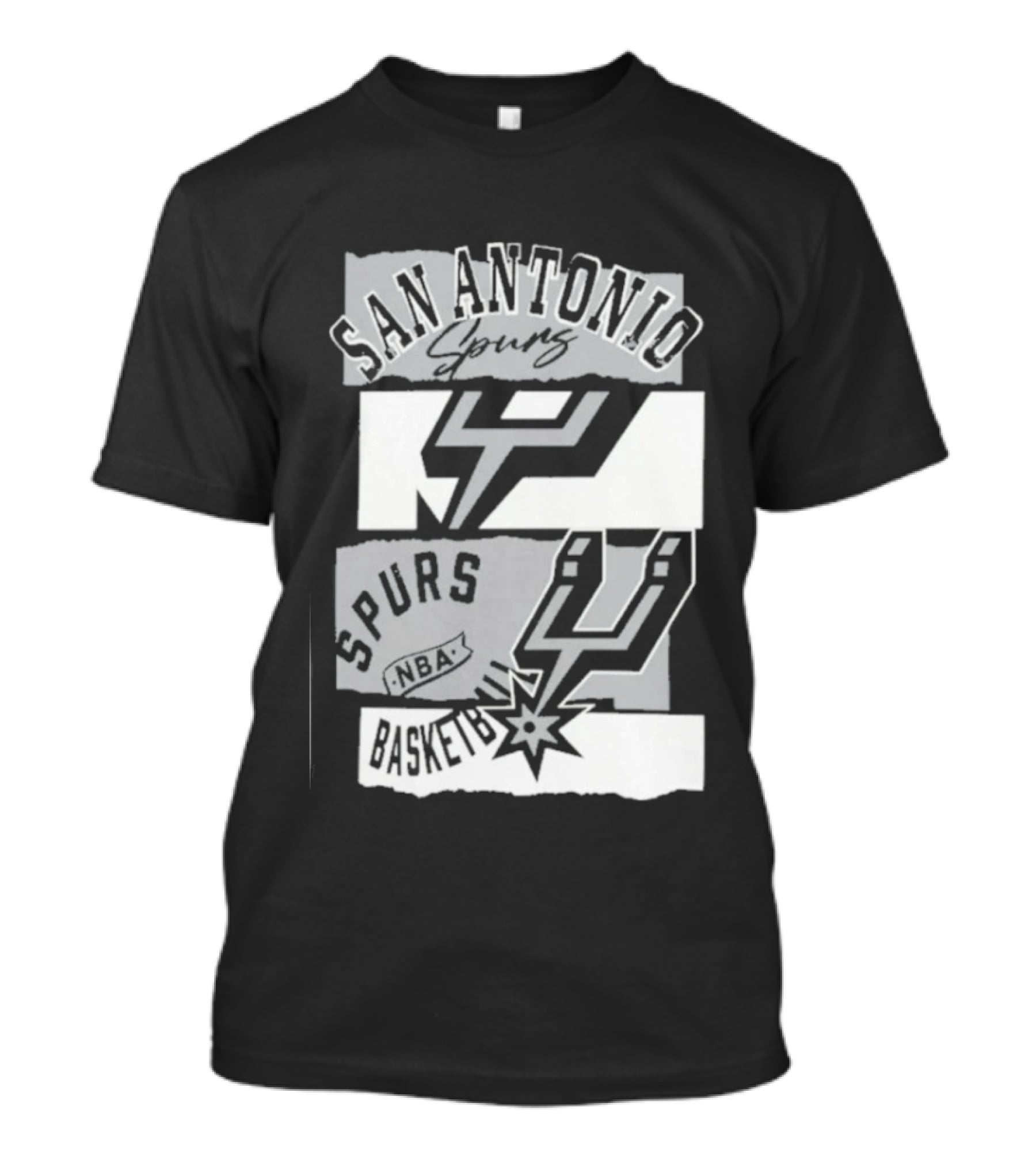 San Antonio Spurs In The Paint Vintage NBA Logoman Edition T-Shirt