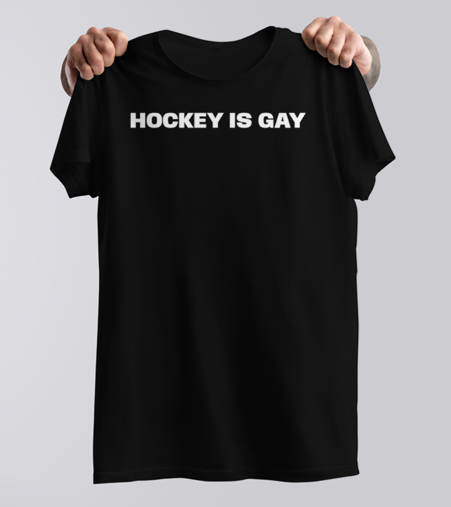 Hockey Is Gay Message Pride LGBTQ+ Inclusivity T-Shirt