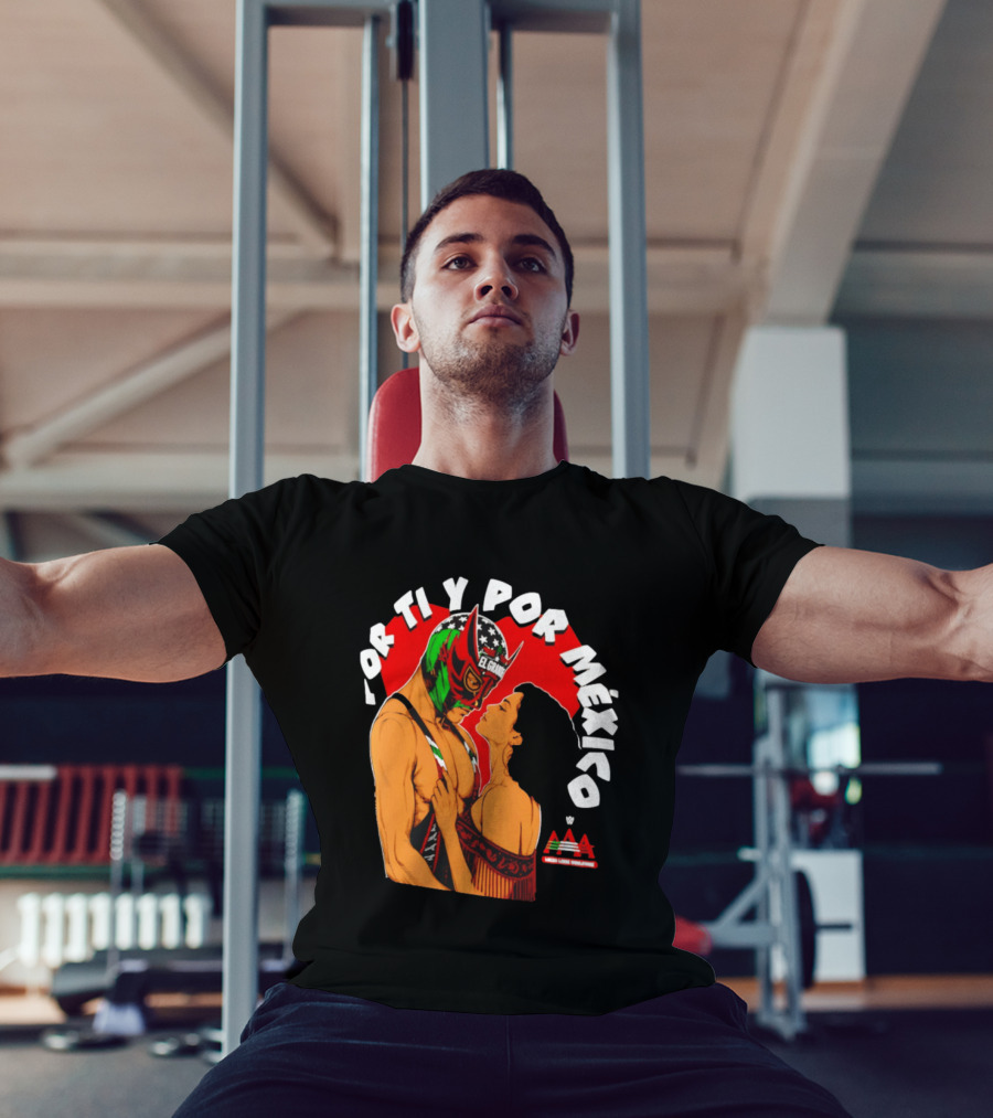El Grande Americano For Ti Y Por México Andrea Love AAA Lucha Libre T-Shirt