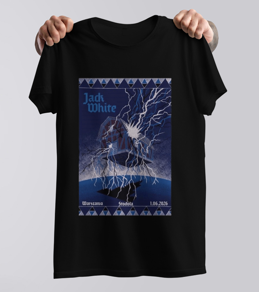 Jack White Warszawa Stodoła 1.06.2026 Lightning Barn T-Shirt
