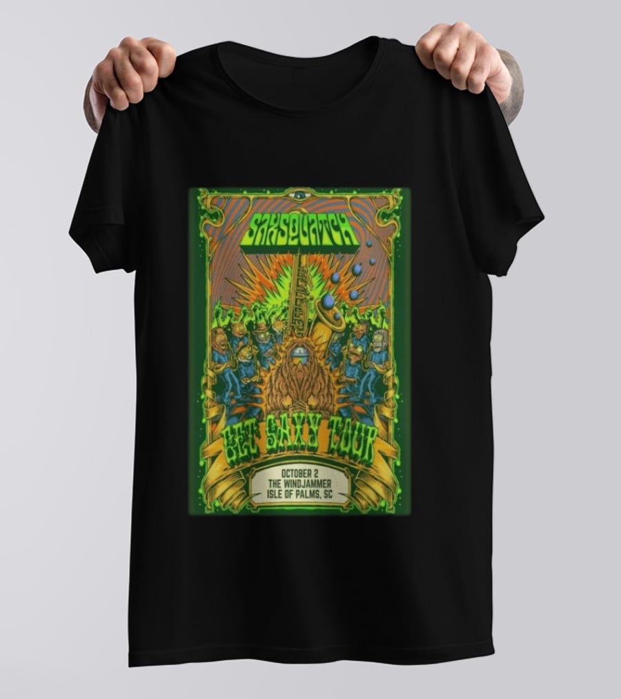 Saxsquatch Get Saxy Tour The Windjammer Isle Of Palms SC October 2 2026 T-Shirt