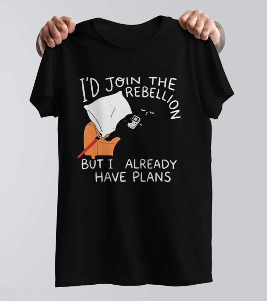 Lazy Cat Gaming Couch Rebellion Plans Funny Humor T-Shirt
