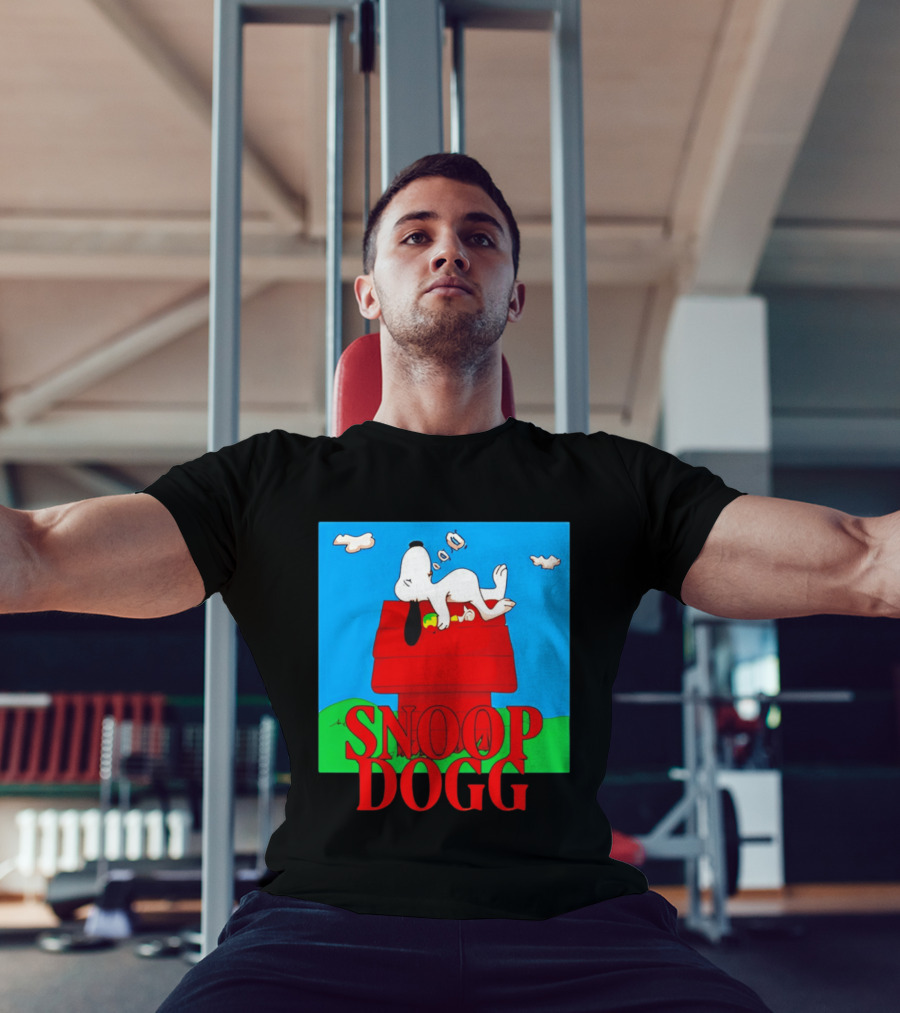 Snoop Dogg Snoopy Parody Relaxing On Doghouse T-Shirt