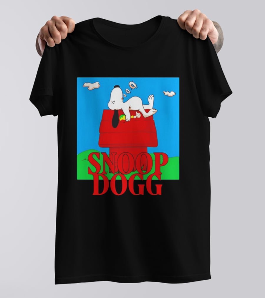 Snoop Dogg Snoopy Parody Relaxing On Doghouse T-Shirt
