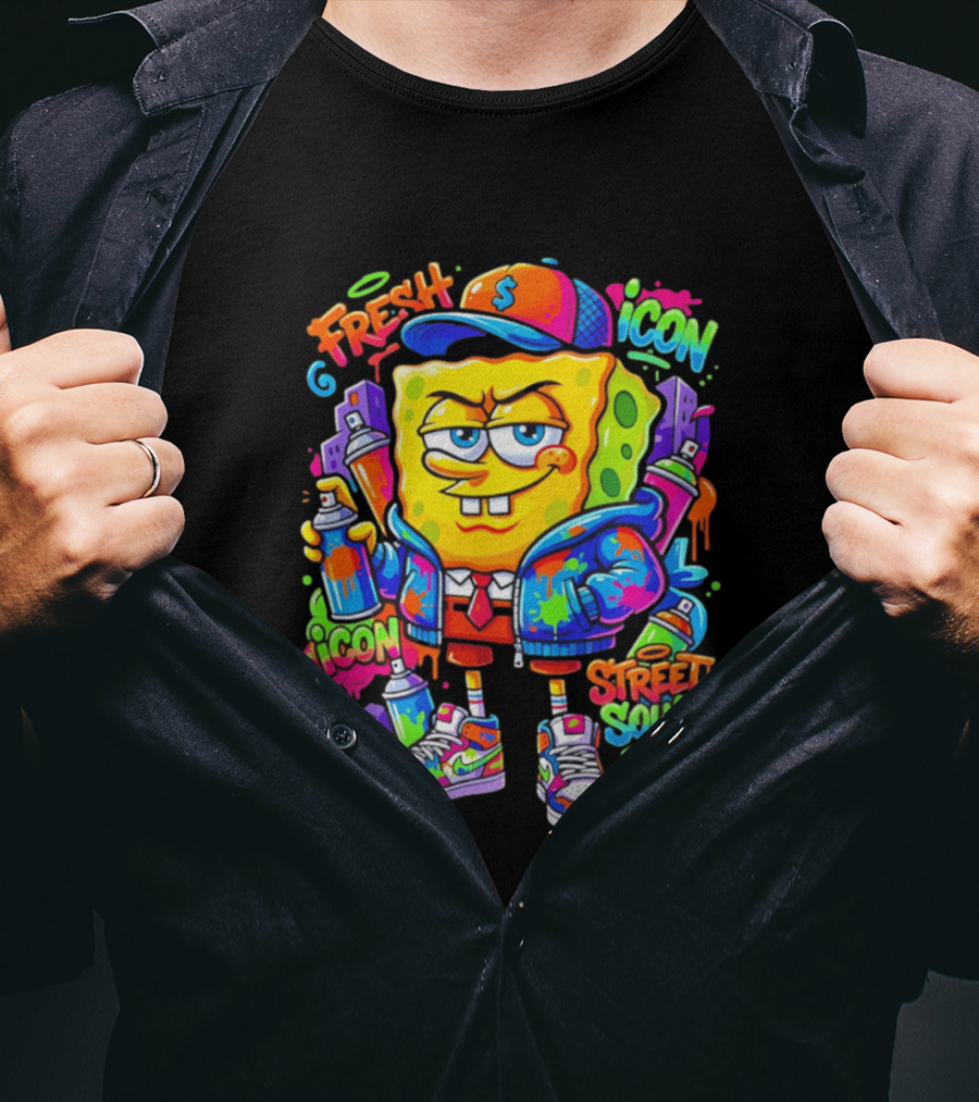 Sponge Bob Square Pants Fresh Icon Street Soul T-Shirt