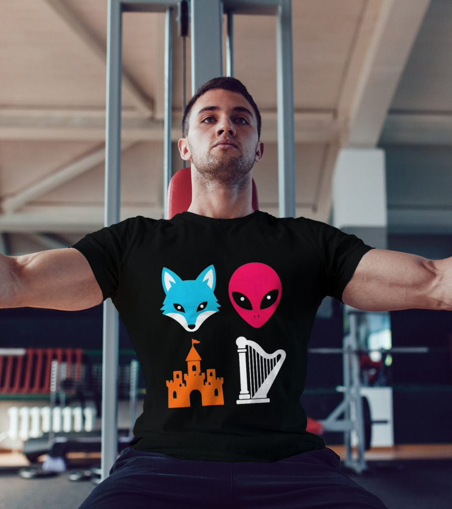 Spurs Fox Alien Castle Harper Basketball Meme T-Shirt