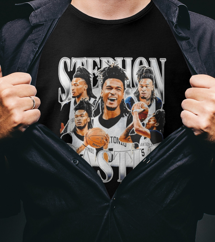 Stephon Castle San Antonio Spurs Basketball Wemby Game Day T-Shirt