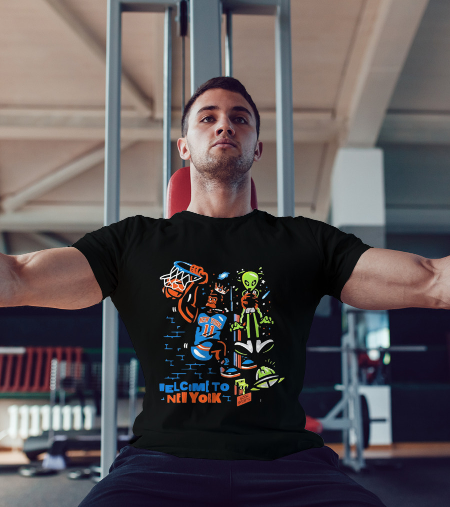 Welcome To New York NY Knicks Vs Spurs Soda Sports T-Shirt