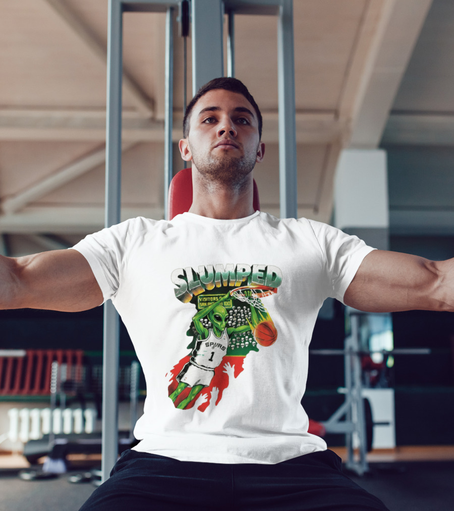 Slumped Alien Basketball Dunk Spurs Number 1 Visitors San Antonio 100 T-Shirt