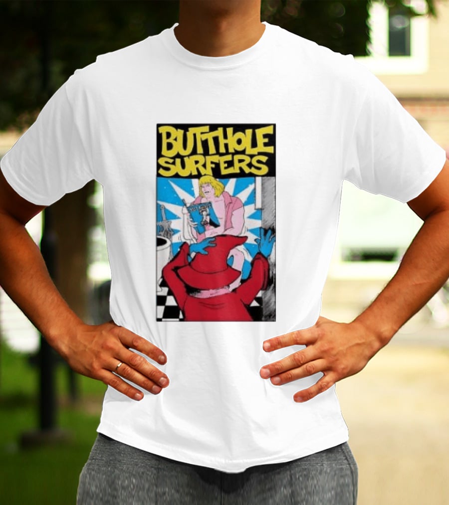 Butthole Surfers Comic Cover With Wizard And Bathroom Scene T-Shirt
