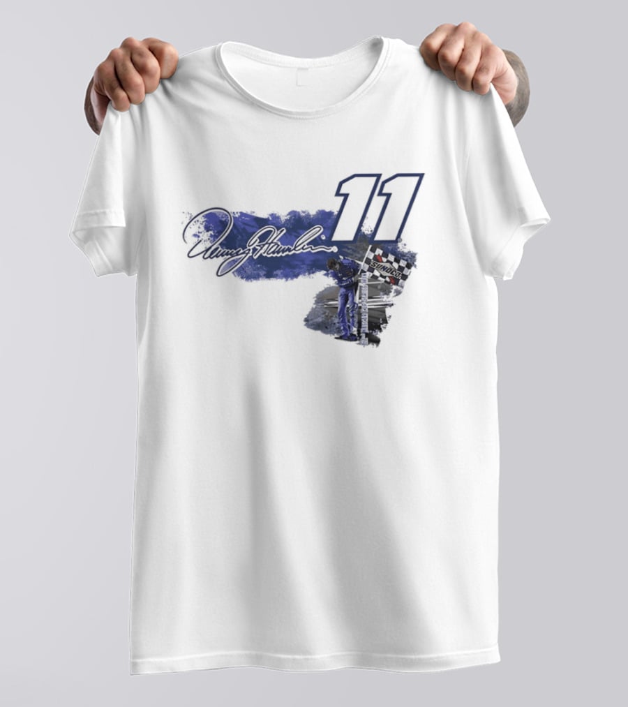 Denny Hamlin 11 Signature NASCAR Cup Series Sunoco Racing T-Shirt