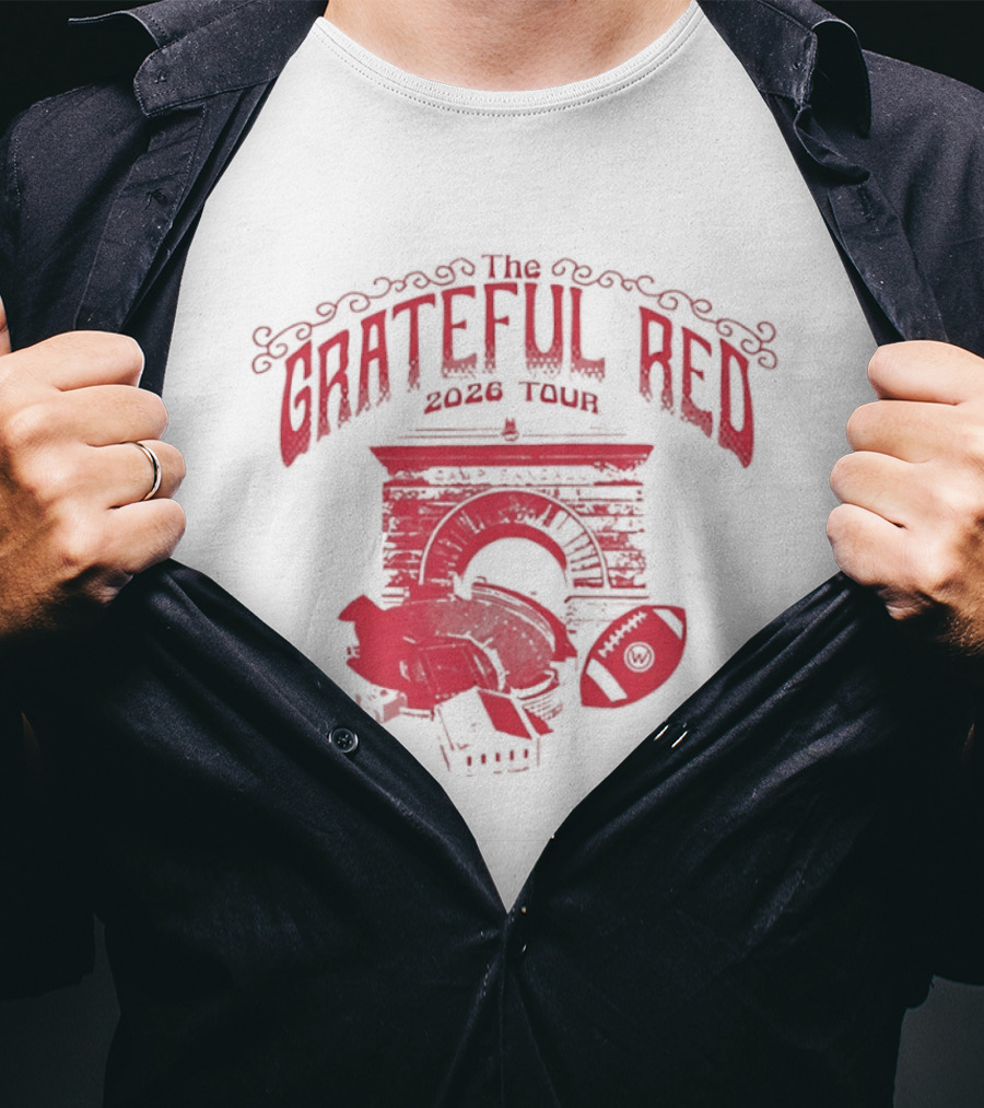 Grateful Dead The Grateful Red 2026 Tour Camp Randall Wisconsin Badgers Football College T-Shirt