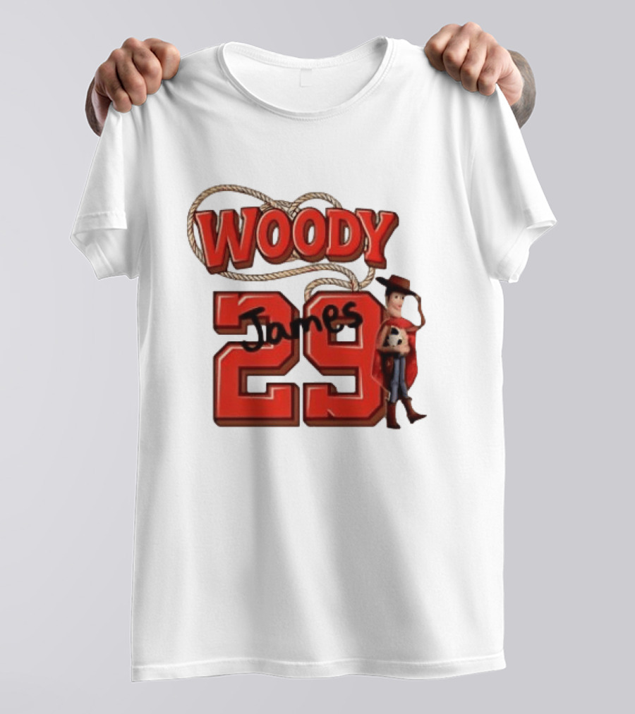 Woody James 29 Toy Story Character Soccer Ball T-Shirt