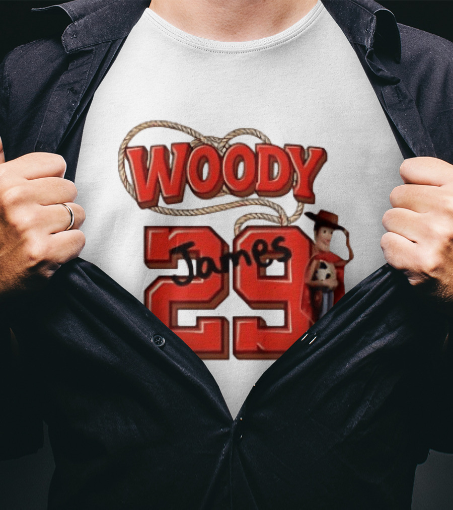 Woody James 29 Toy Story Character Soccer Ball T-Shirt