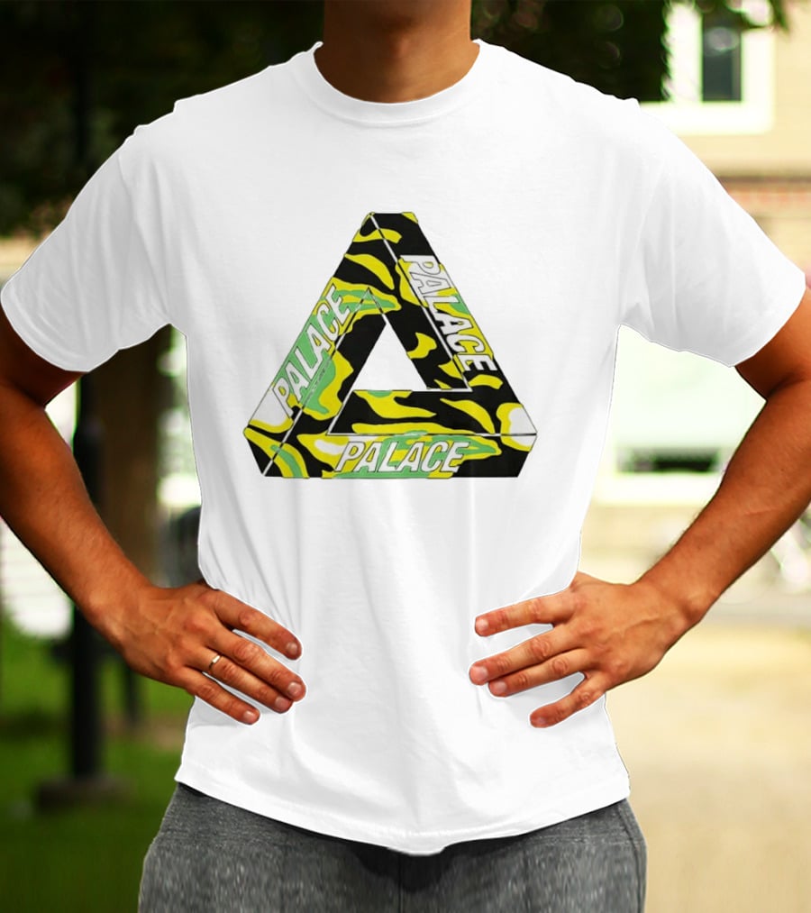 Palace Skateboards Tri Ferg Black Yellow Green Camo T-Shirt