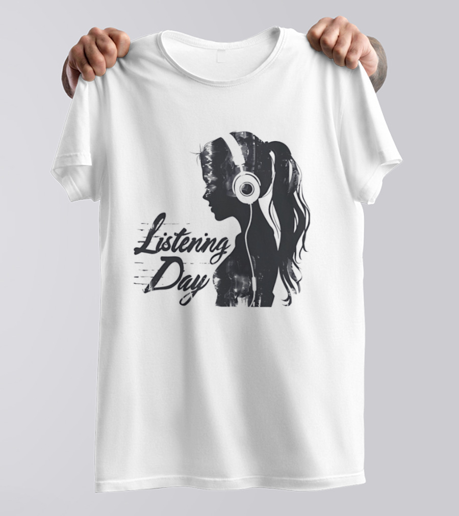 Listening Day Headphones Audio Music Concert T-Shirt
