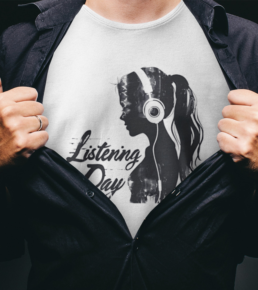 Listening Day Headphones Audio Music Concert T-Shirt