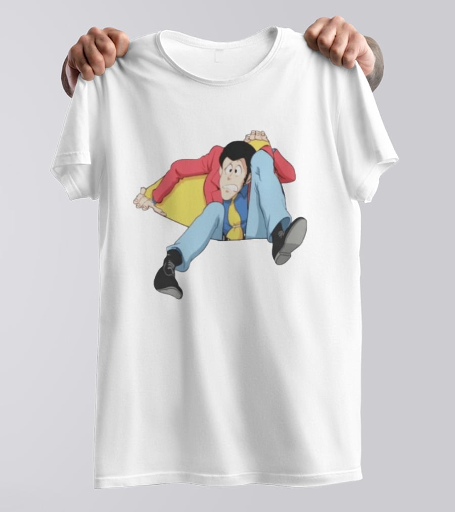 Lupin III Character In Red Jacket And Blue Pants T-Shirt