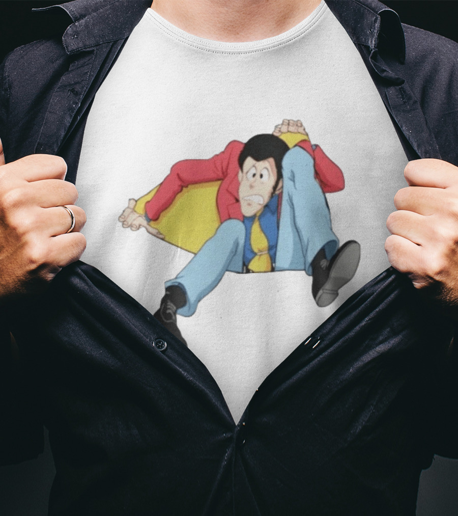 Lupin III Character In Red Jacket And Blue Pants T-Shirt
