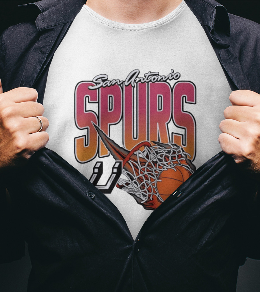 San Antonio Spurs Teal Basketball Explosion T-Shirt