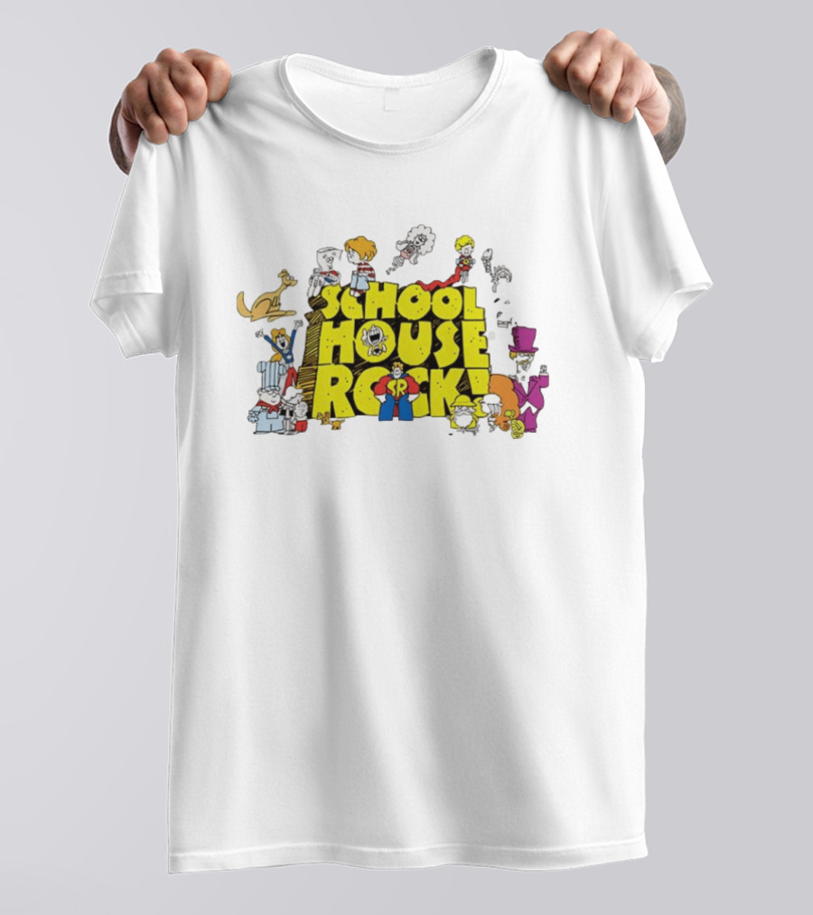 Schoolhouse Rock Characters Bill Conjunction Junction And Friends T-Shirt