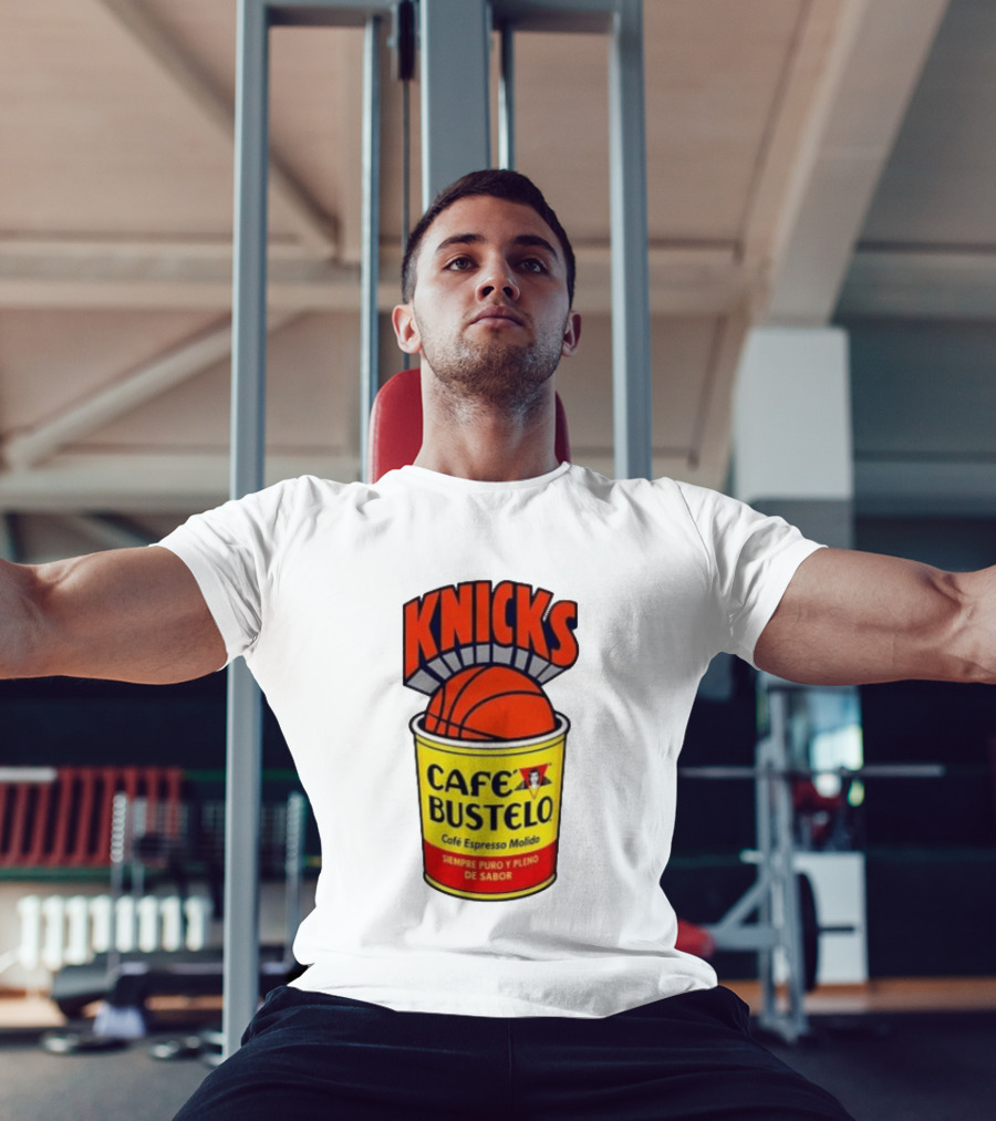 New York Knicks Cafe Bustelo Espresso Molido Basketball NBA T-Shirt