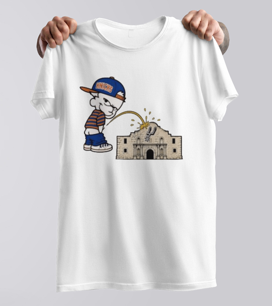 New York Knicks Pissing On San Antonio Spurs The Alamo NBA Rivalry T-Shirt