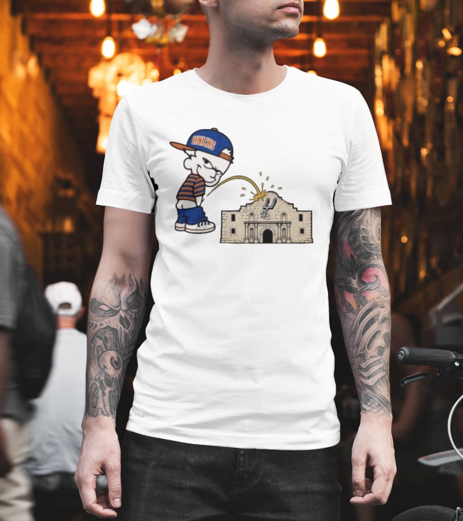New York Knicks Pissing On San Antonio Spurs The Alamo NBA Rivalry T-Shirt