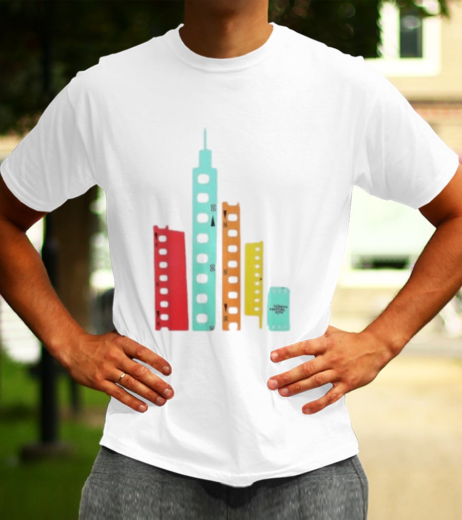 Tribeca Festival Kith 96 Film Reel Skyline New York City Architecture T-Shirt