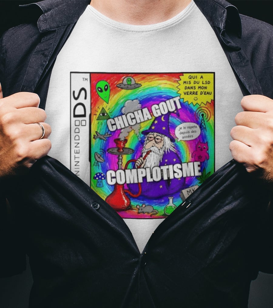 Nintendo DS Chicha Gout Complotisme Wizard Alien MK Ultra T-Shirt