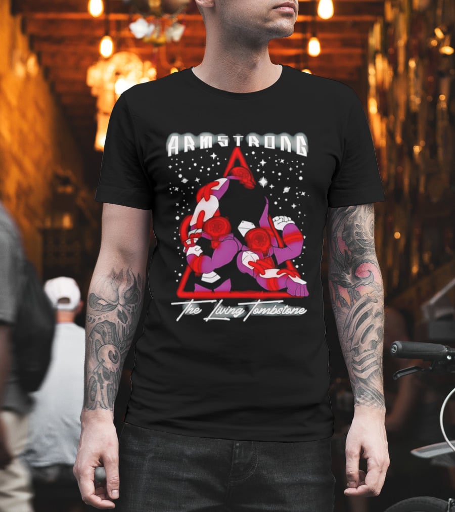 Armstrong The Living Tombstone Red Purple Robot Characters T-Shirt