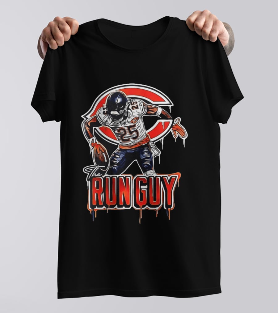 Chicago Bears 25 The Run Guy Travis Homer T-Shirt